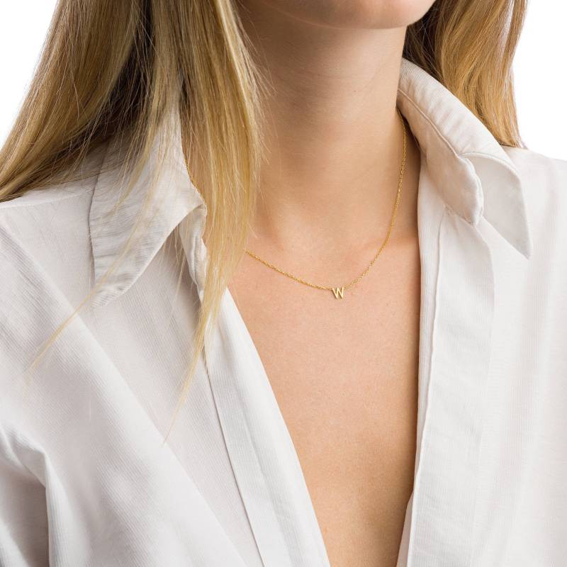 sterling Silber Initial Halskette Personalisierter Buchstabe Anhänger von GoldAndPieces