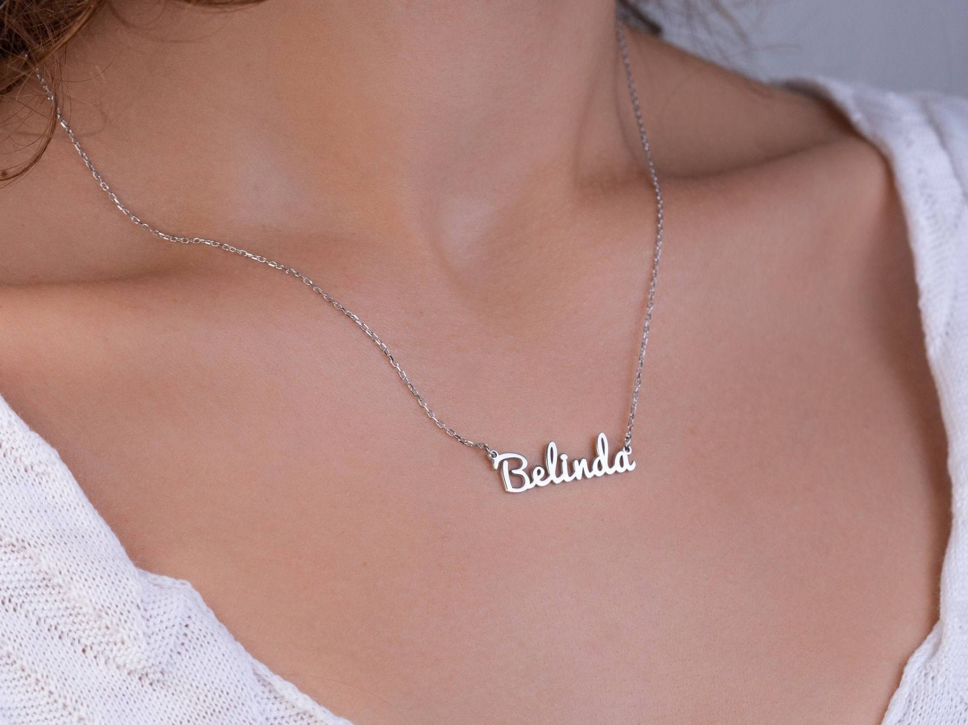 sterling Silber Name Halskette, Benutzerdefinierte Personalisierter Schmuck von GoldAndPieces