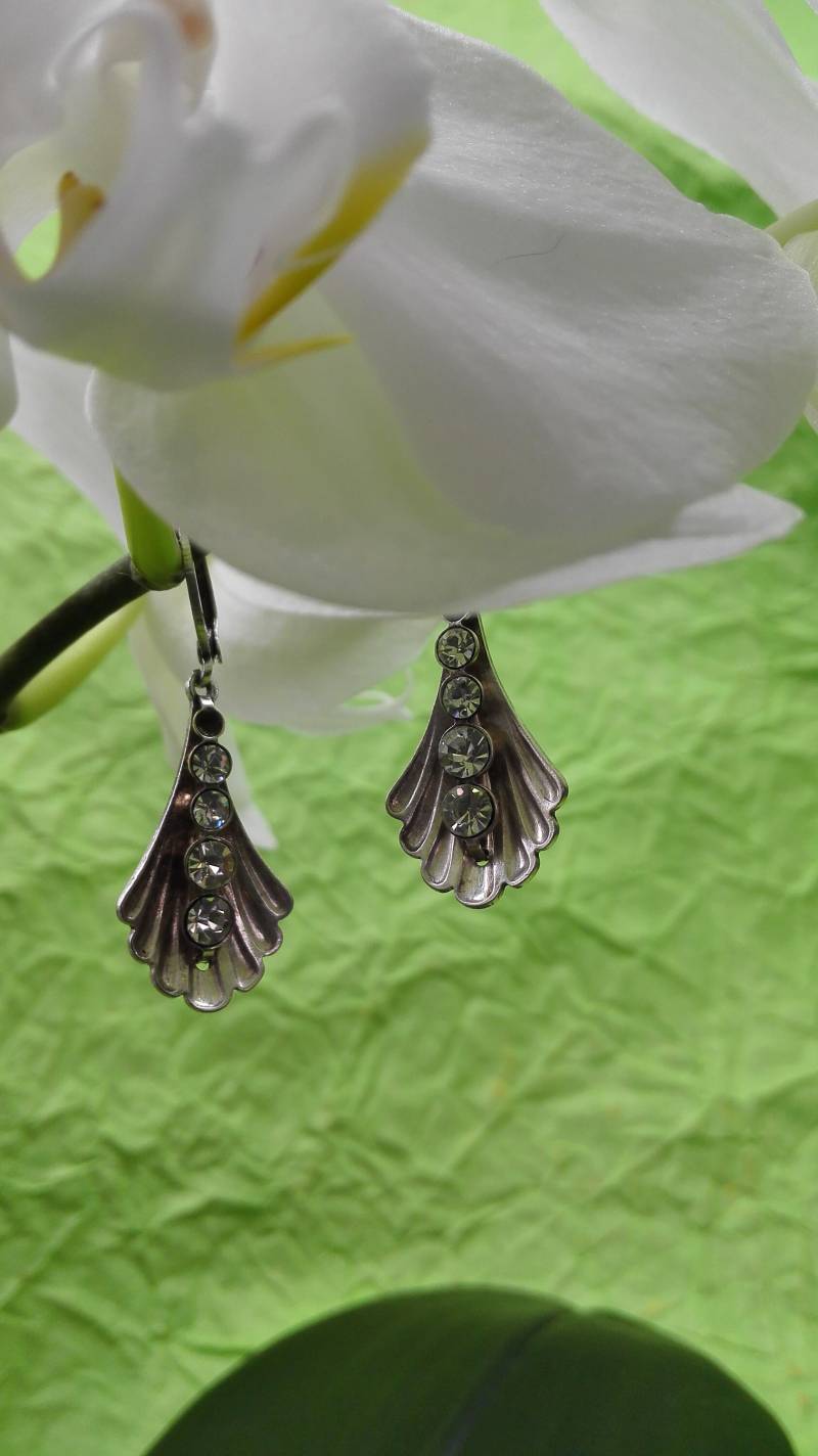 Ohrringe Mit Steinen Vintage 1980Er Jahre von GoldAnt