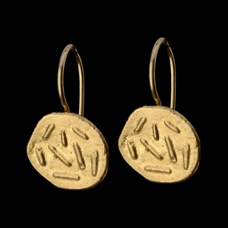 22 K Solid Gold Ohrringe, Antik Stil Feinen Schmuck von GoldArtJewelry