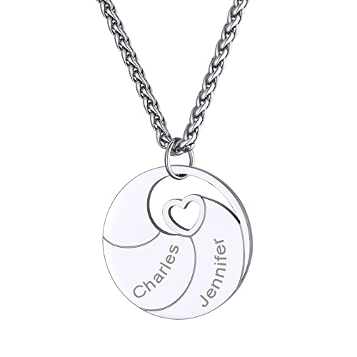 GoldChic Personalisierte Namen Halskette mit Lebensbaum Anhänger Edelstahl Damen Herren Familiensbaum Kette mit Name/Text Gravur für BFF Paar Partner von GOLDCHIC JEWELRY