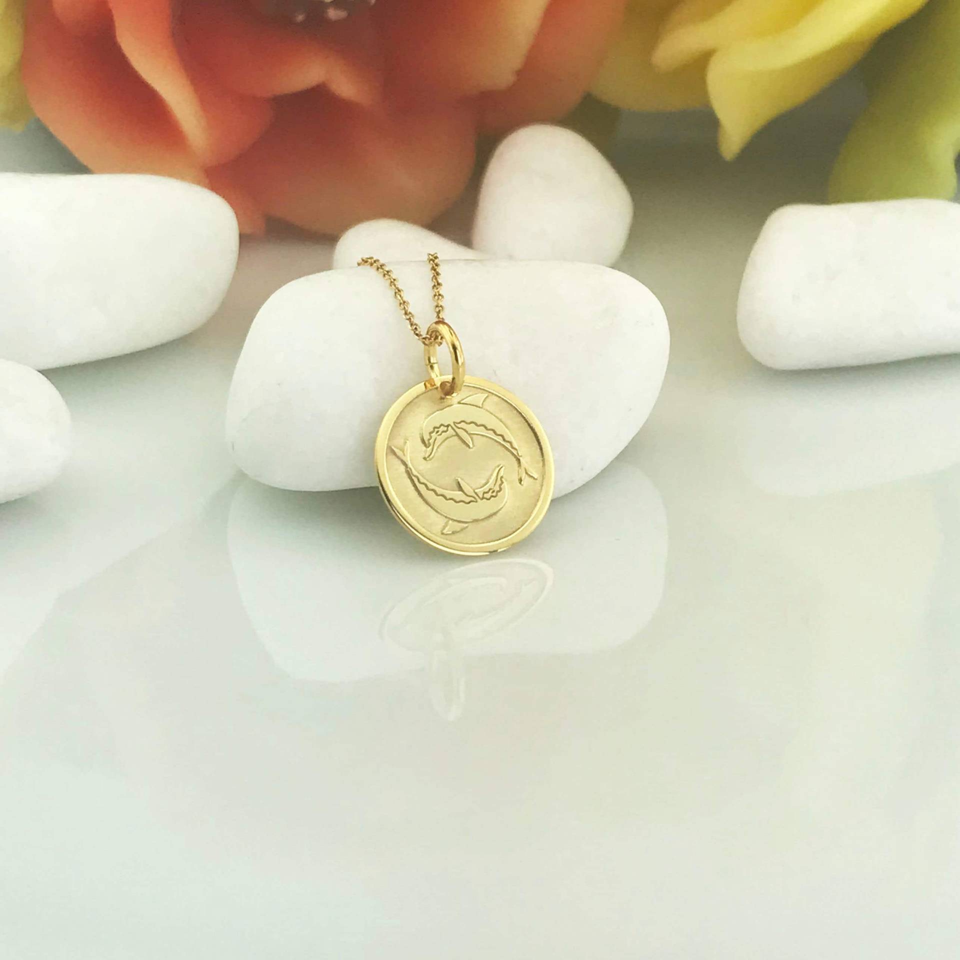 Echte 14K Solid Gold Delfine Halskette, Personalisierte Anhänger, Schmuck, Delfin Halskette Echte 14K Solid Gold Delfine Halskette, Personalisierte Anhänger, Schmuck, Delfin Halskette von GoldCubeLab