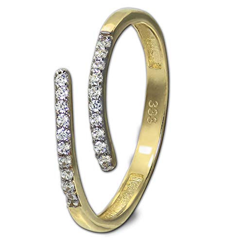 GoldDream 333er Gelbgold Zirkonia Ring Gr. 60 Damen Schmuck gold, weiß D2GDR524Y60 Goldschmuck von Gold Dream von GoldDream