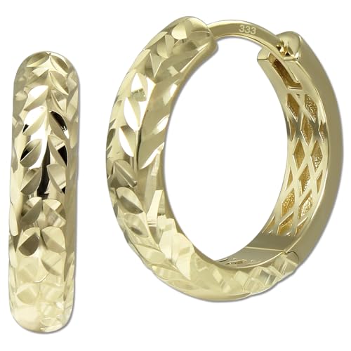 GoldDream Creole Cut 18mm Ohrring 333er Gelbgold Echtschmuck GDO5692Y Gold Creole von GoldDream