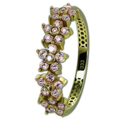 GoldDream Gold Ring Blumen Gr.56 Zirkonia rosa 333er Gelbgold GDR544Y56 Gold Ring von GoldDream