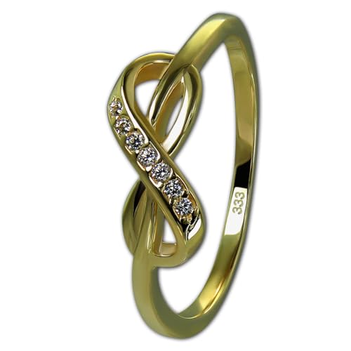 GoldDream Gold Ring Infinity Gr.58 Zirkonia weiß 333er Gelbgold GDR541Y58 Gold Ring von GoldDream