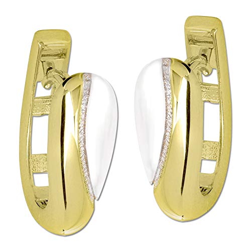 GoldDream Gold weißGold Elegance Ohrringe 333 Gelbgold Damen Creolen GDO5635T Gold Creole von GoldDream