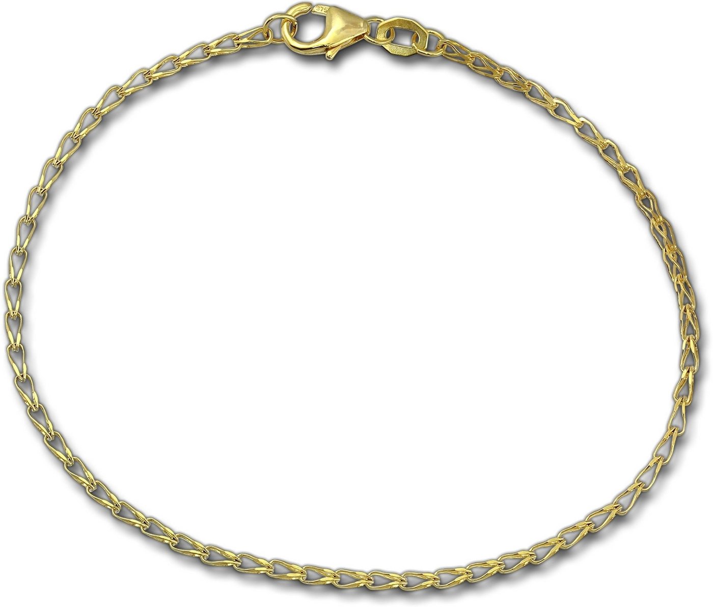 GoldDream Goldarmband GoldDream 9 Karat Armband 18cm Damen (Armband, Armband), Echtgold Armband (Zopf) ca. 18cm, Gold, 375er Gelbgold - 9 Karat von GoldDream