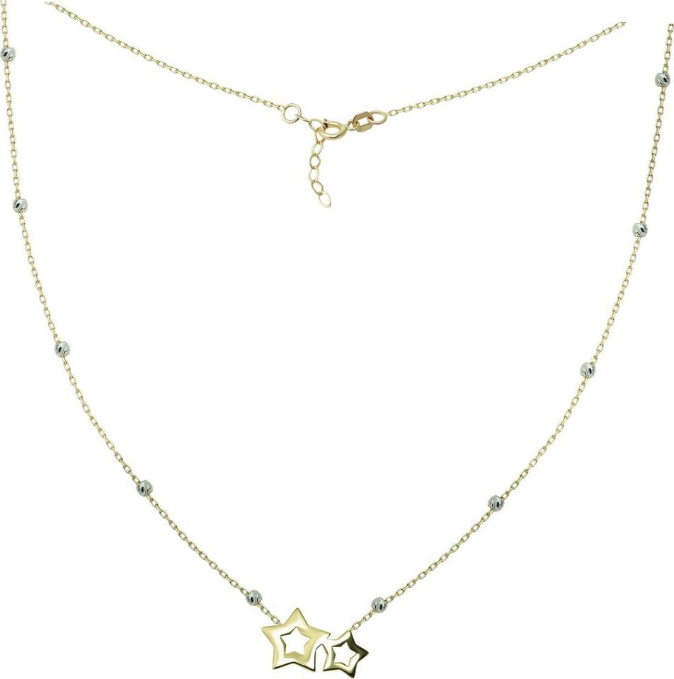 GoldDream Goldkette GoldDream Damen Halskette Sterne (Collier), Damen Colliers Halskette 44cm bis 46cm, 333 Gelbgold - 8 Karat (Sterne von GoldDream