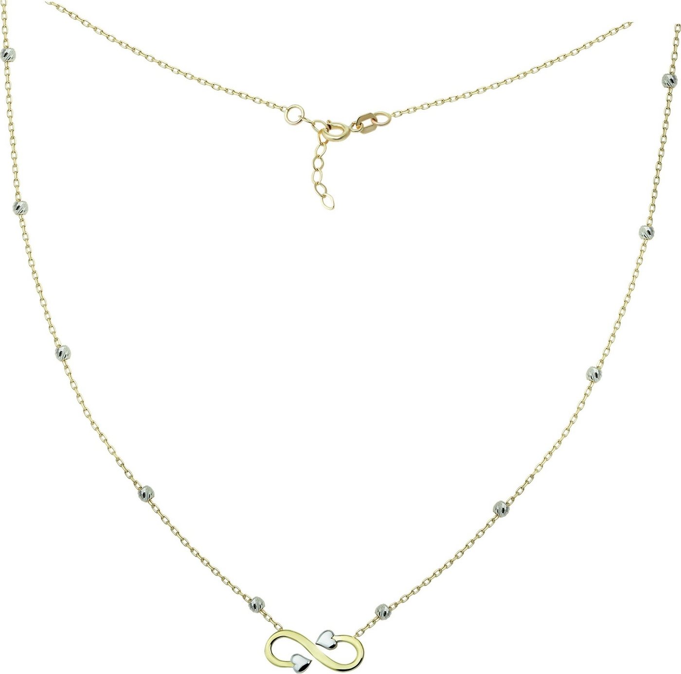 GoldDream Goldkette GoldDream Damen Halskette Unendlich (Collier), Damen Colliers Halskette 44cm bis 46cm, 333 Gelbgold - 8 Karat (Unendl von GoldDream