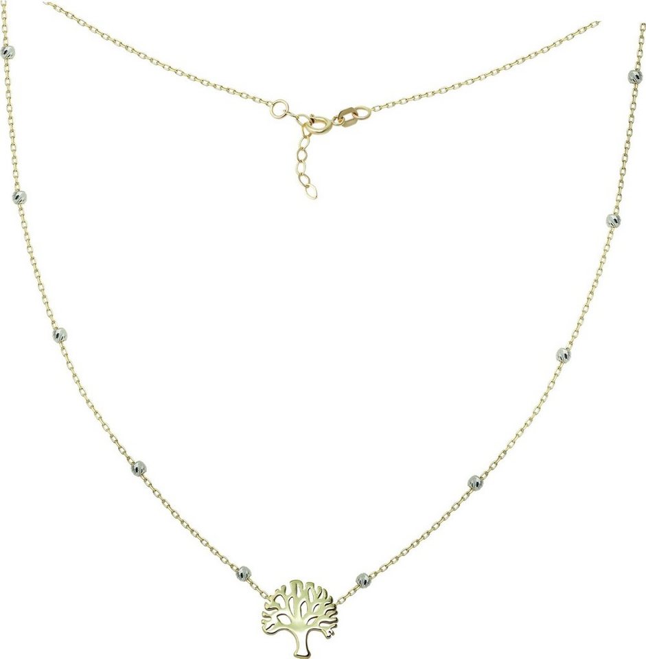 GoldDream Goldkette GoldDream Damen Halskette Lebensbaum (Collier), Damen Colliers Halskette 44cm bis 46cm, 333 Gelbgold - 8 Karat (Lebens von GoldDream