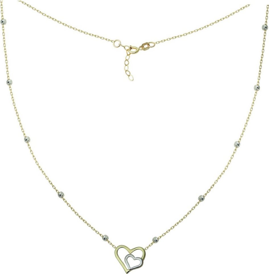 GoldDream Goldkette GoldDream Damen Colliers Halskette (Collier), Damen Colliers Halskette (Herzen) 42cm bis 44cm, 333 Gelbgold - 8 Kara von GoldDream