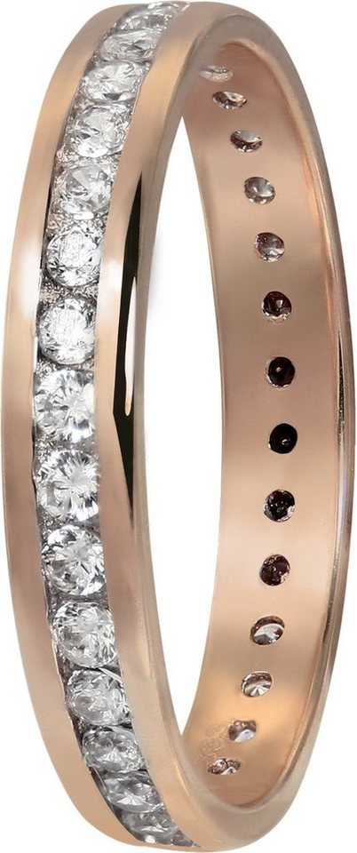 GoldDream Goldring GoldDream Gold Ring Gr.54 weiß (Fingerring), Damen Ring Zirkonia aus 333 Rosegold - 8 Karat, Farbe: rosé, weiß von GoldDream