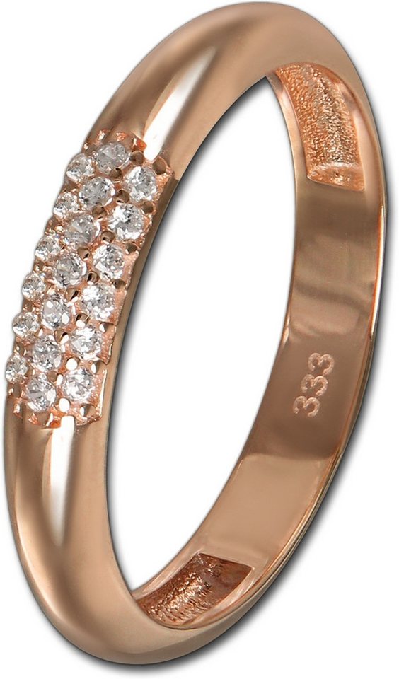 GoldDream Goldring GoldDream Gold Ring 3-reihig Zirkonia, Fingerring 333 Rosegold 8 Karat 3-reihig Zirkonia Damen Ringschmuck GoldDream Goldring GoldDream Gold Ring 3-reihig Zirkonia, Fingerring 333 Rosegold 8 Karat 3-reihig Zirkonia Damen Ringschmuck von GoldDream