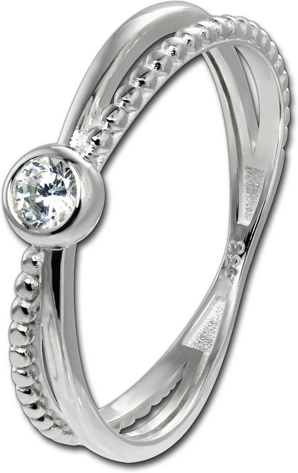 GoldDream Goldring GoldDream Gold Ring Crossed Gr.56, Fingerring 333 Weißgold - 8 Karat Crossed Damen Ringschmuck von GoldDream