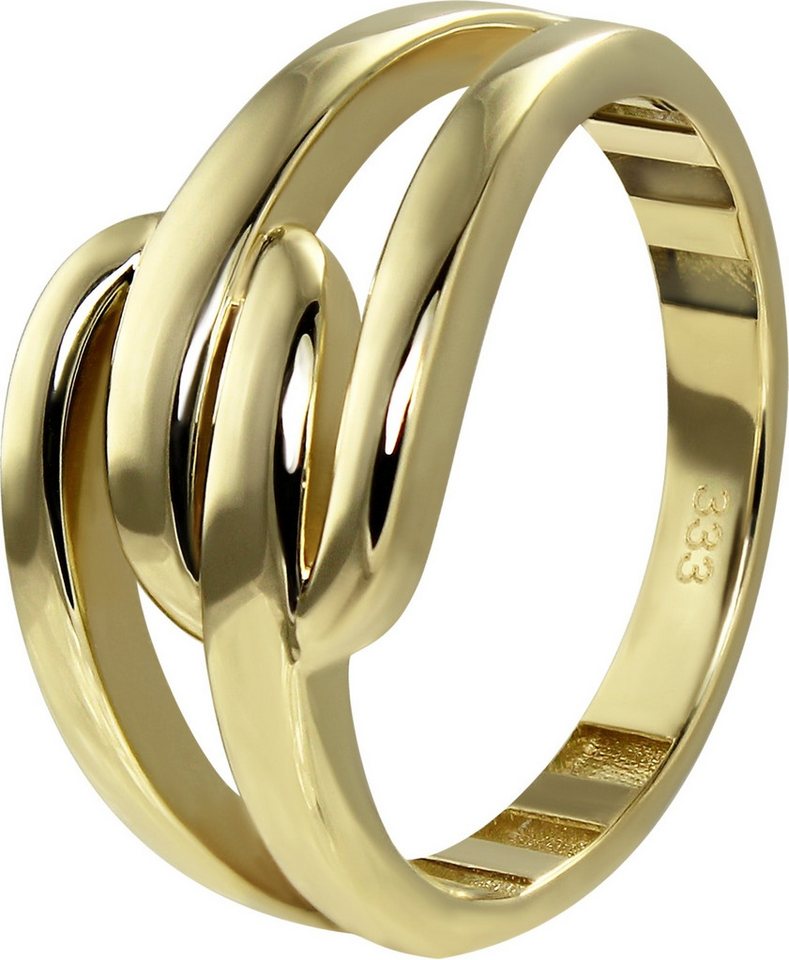 GoldDream Goldring GoldDream Gold Ring Design Gr.58 (Fingerring), Damen Ring Design, 58 (18,5), 333 Gelbgold - 8 Karat, gold von GoldDream
