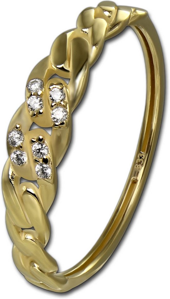 GoldDream Goldring GoldDream Gold Ring Ranke Gr.58 333er, Fingerring 333 Gelbgold - 8 Karat Ranke Damen Ringschmuck von GoldDream