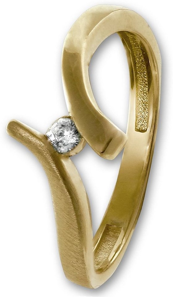 GoldDream Goldring GoldDream Gold Ring Wave Gr.56, Damen Ring Echtgold, 333er Gelbgold gold, weiß Wave GoldDream Goldring GoldDream Gold Ring Wave Gr.56, Damen Ring Echtgold, 333er Gelbgold gold, weiß Wave von GoldDream