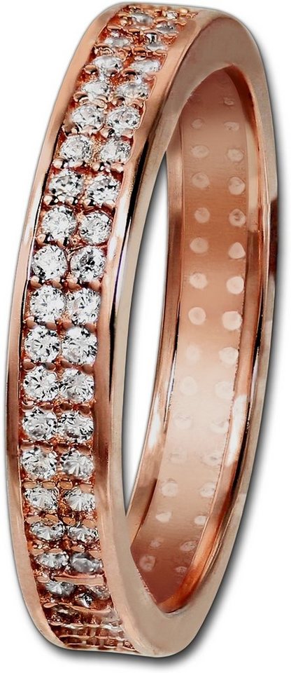GoldDream Goldring GoldDream Ring Damen Gr. 54 2-reihig, Damen Ring Echtgold, 333er Rosegold, rose, weiß, 2-reihig Zirkonia GoldDream Goldring GoldDream Ring Damen Gr. 54 2-reihig, Damen Ring Echtgold, 333er Rosegold, rose, weiß, 2-reihig Zirkonia von GoldDream