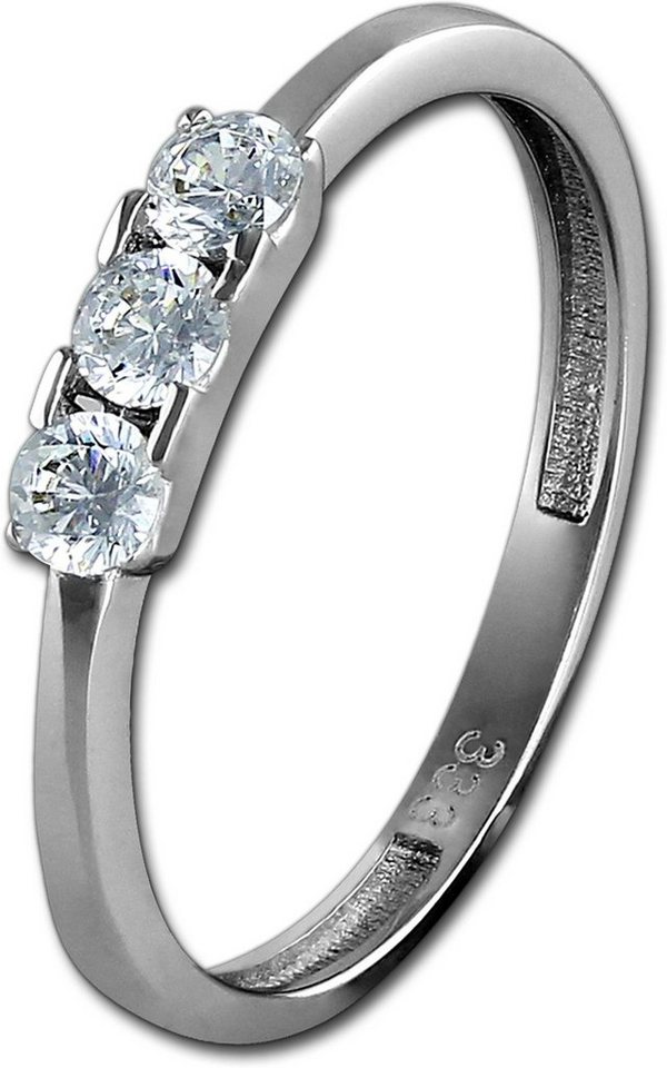 GoldDream Goldring GoldDream Ring Damen Gr. 56 Zirkonia, Damen Ring Echtgold, 333er Weißgold, silber, weiß, 3er Zirkonia GoldDream Goldring GoldDream Ring Damen Gr. 56 Zirkonia, Damen Ring Echtgold, 333er Weißgold, silber, weiß, 3er Zirkonia von GoldDream