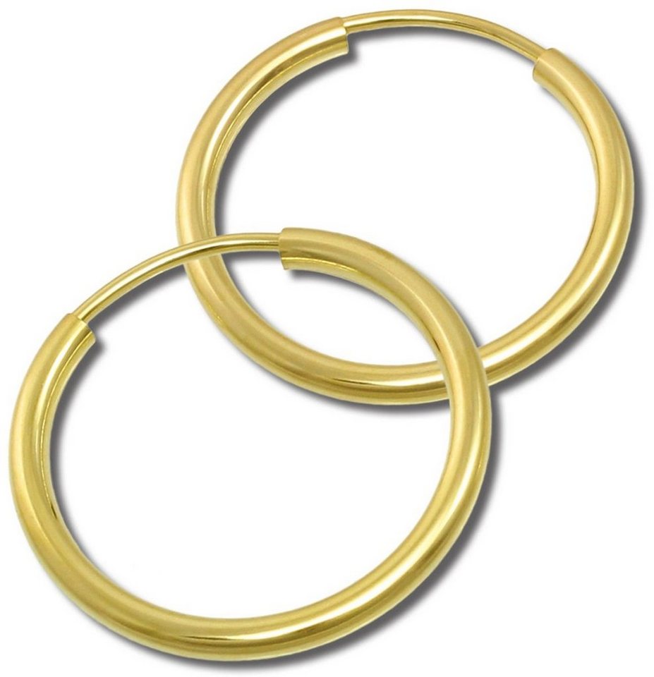 GoldDream Paar Creolen GoldDream Gold Ohrring Creolen 20mm (Creolen), Damen Creolen 333 Gelbgold - 8 Karat, Farbe: gold von GoldDream