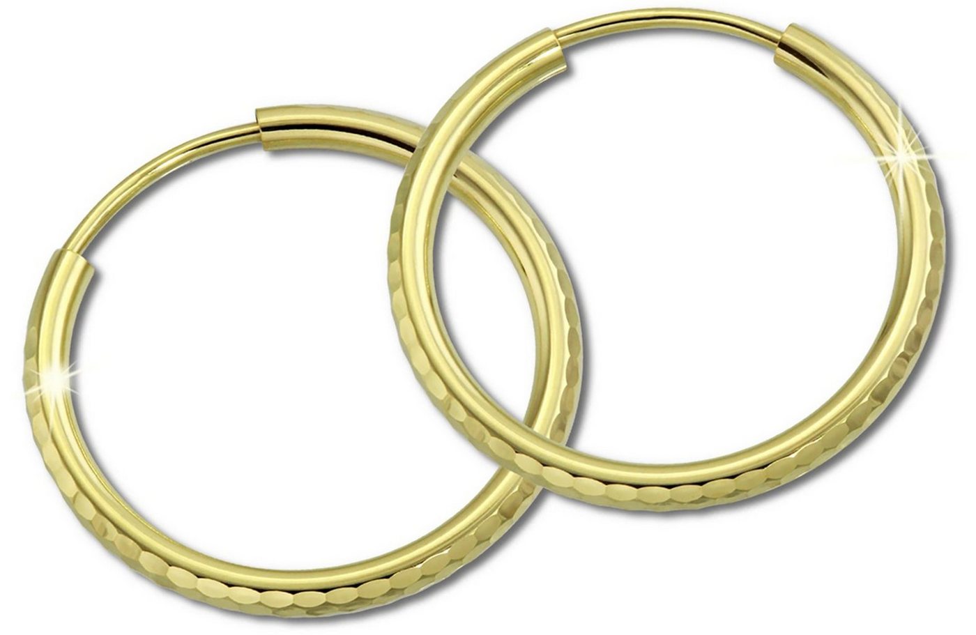 GoldDream Paar Creolen GoldDream Gold Ohrring Creolen 15mm (Creolen), Damen Creolen 333 Gelbgold - 8 Karat, Farbe: gold von GoldDream