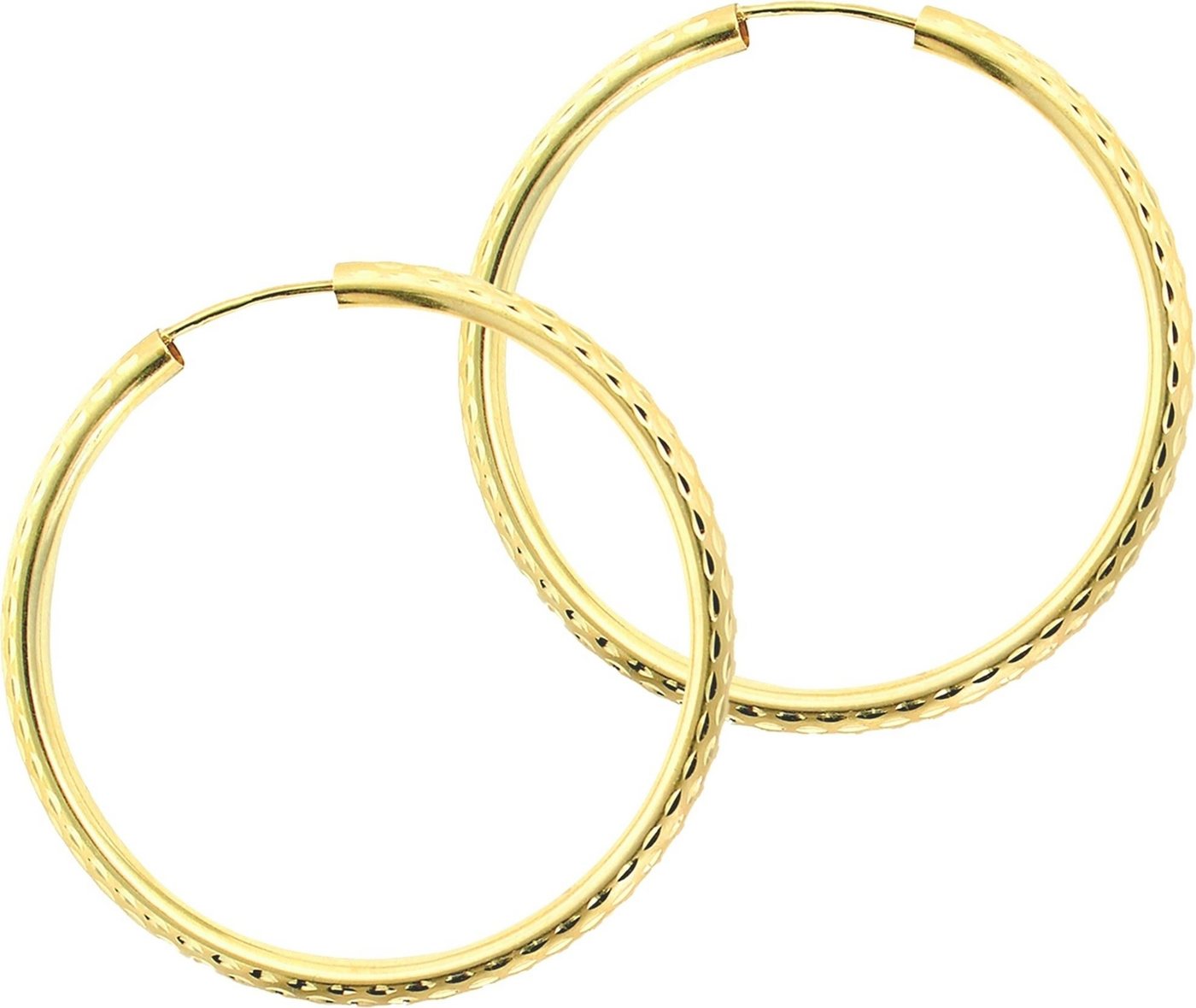 GoldDream Paar Creolen GoldDream Damen Creolen Ohrring 30mm (Creolen), Damen Creolen Ohrring aus 333 Gelbgold - 8 Karat, Farbe: goldfarben von GoldDream