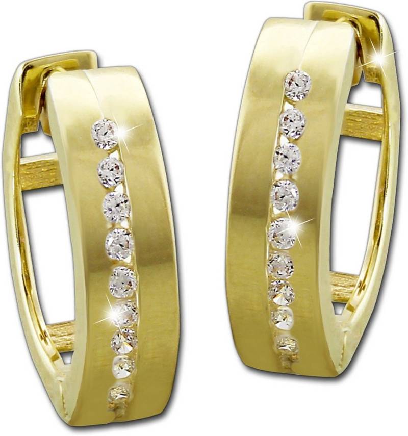 GoldDream Paar Creolen GoldDream Creole Glamour Line Zirkonia (Creole), Creolen 333 Gelbgold - 8 Karat Glamour Line Damen Ohrschmuck von GoldDream
