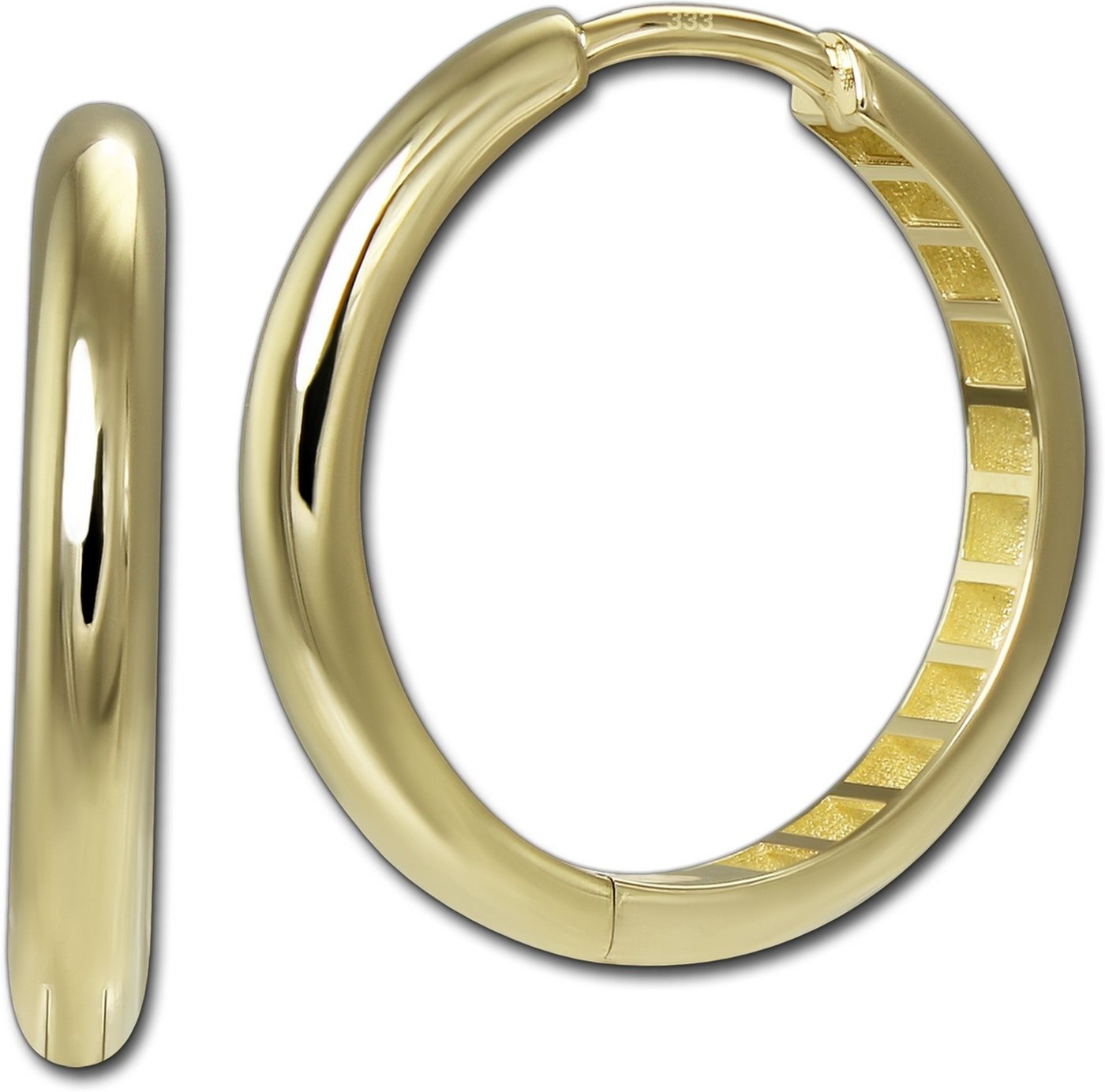 GoldDream Paar Creolen GoldDream Creole Shine 20mm Ohrring (Creole), Creolen 333 Gelbgold - 8 Karat Shine Damen Ohrschmuck von GoldDream