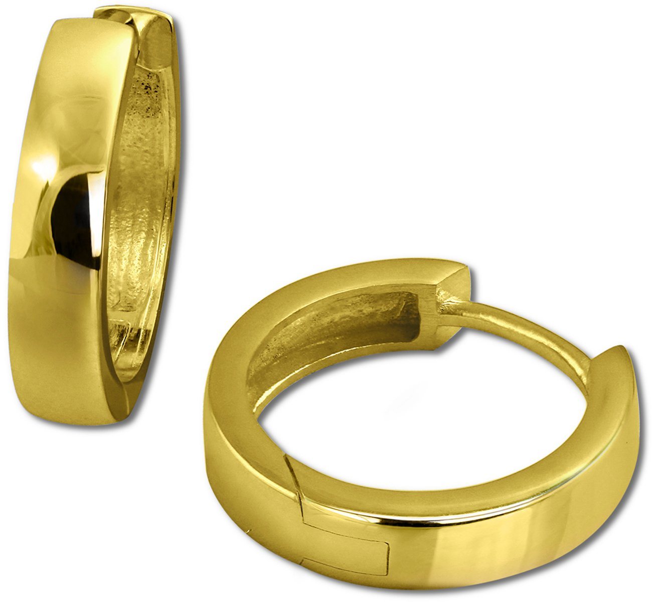 GoldDream Paar Creolen GoldDream Gold Ohrring Creolen 11mm Glanz (Creolen), Damen Creolen 333 Gelbgold - 8 Karat, Farbe: gold von GoldDream