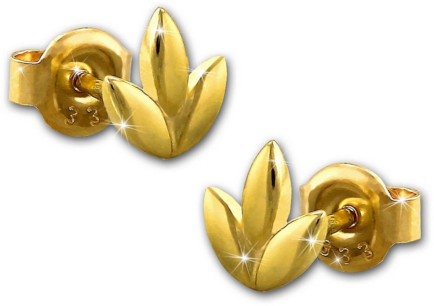 GoldDream Paar Ohrstecker GoldDream Ohrringe 333 Gold, 8Karat (Ohrstecker), Damen Ohrstecker Blätter aus 333 Gelbgold - 8 Karat, Farbe: gold von GoldDream