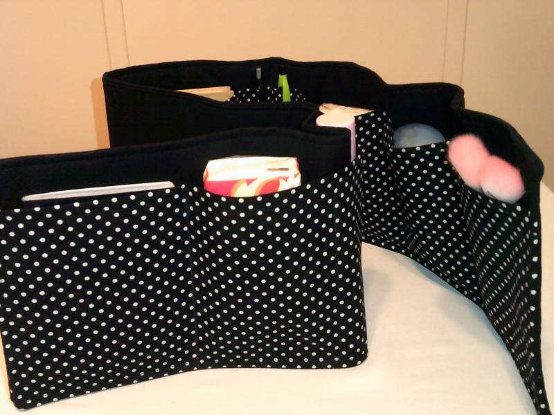 Beauiful Schwarz/Weiß Gepunktetem Design Geldbörse Organizer 41" Lang von GoldEyeLilly