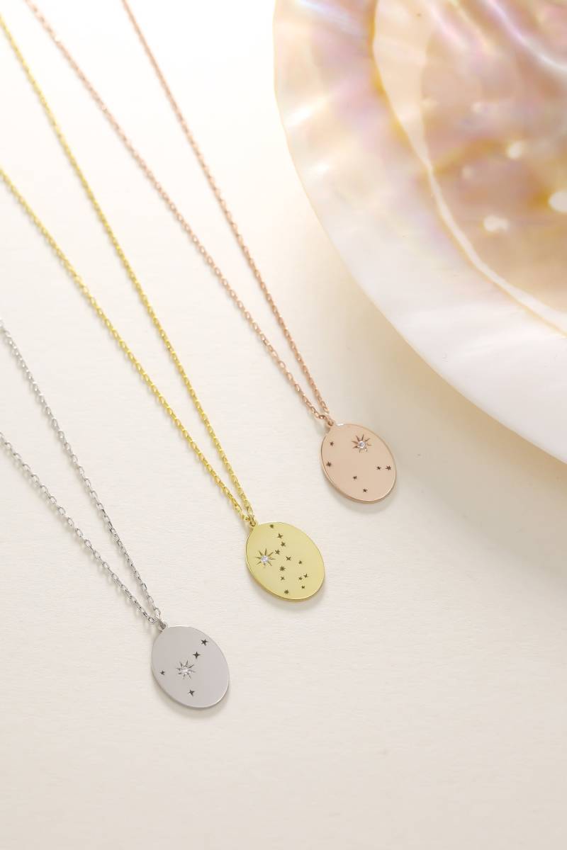 Stern Siegel Halskette, Sternzeichen Konstellation Geburtstagsgeschenk Für Sie, Muttertagsgeschenk, Astrologie Zeichen Halskette von GoldHillJewelry