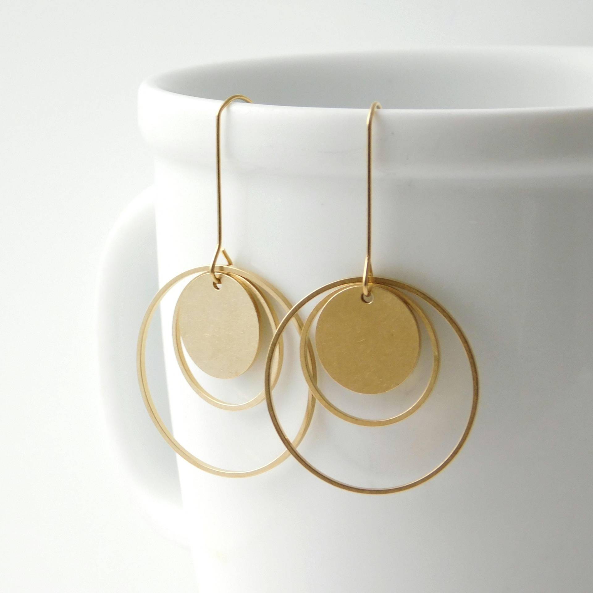 Ohrringe Mit Kreisen Aus Messing Ohrringe Mit Kreisen Aus Messing von GoldKindMannheim