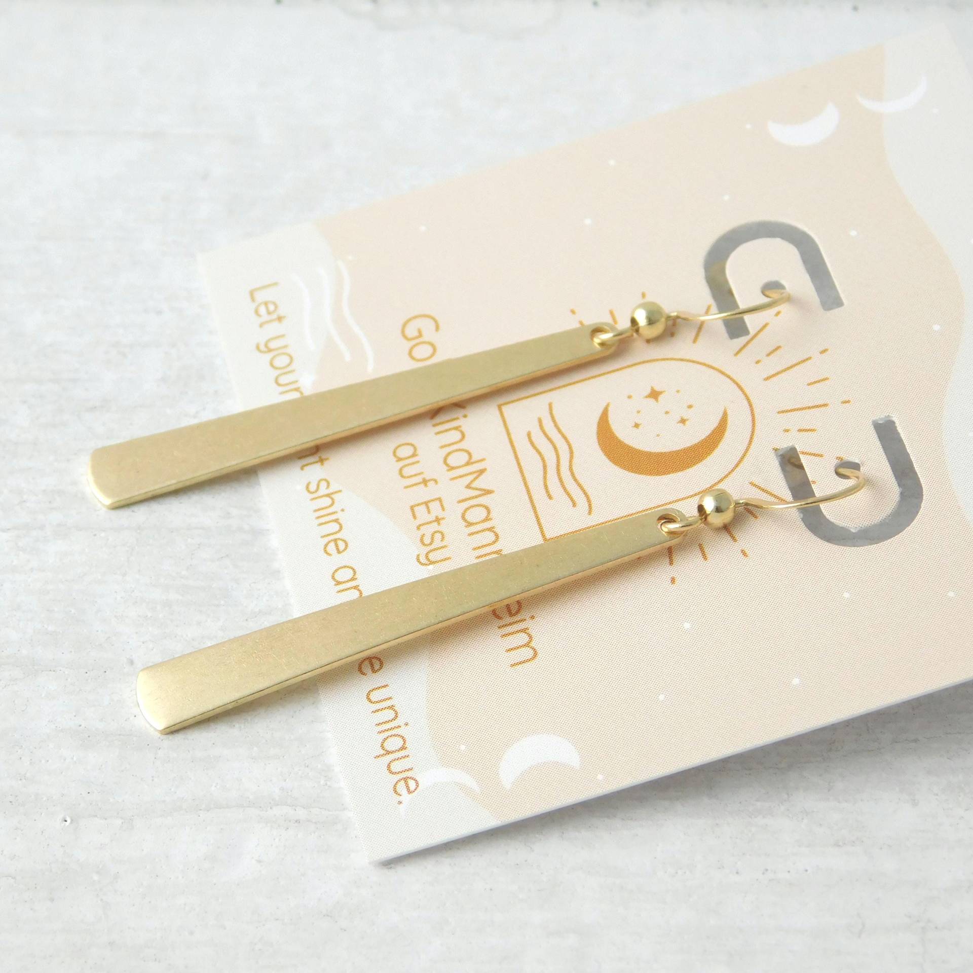 Schlichte Pendel Ohrringe Aus Messing Schlichte Pendel Ohrringe Aus Messing von GoldKindMannheim