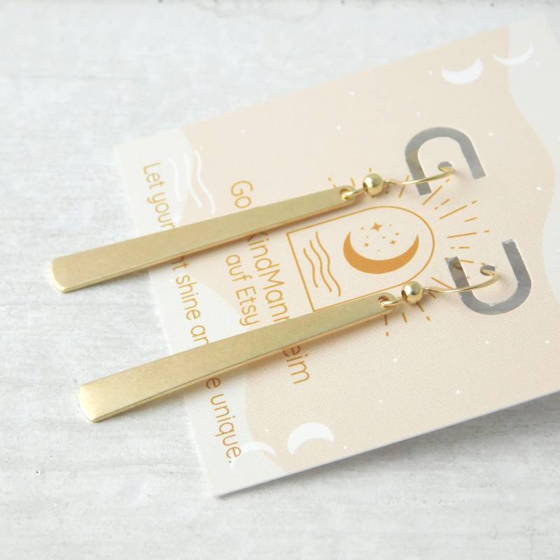 Schlichte Pendel Ohrringe Aus Messing Schlichte Pendel Ohrringe Aus Messing von GoldKindMannheim
