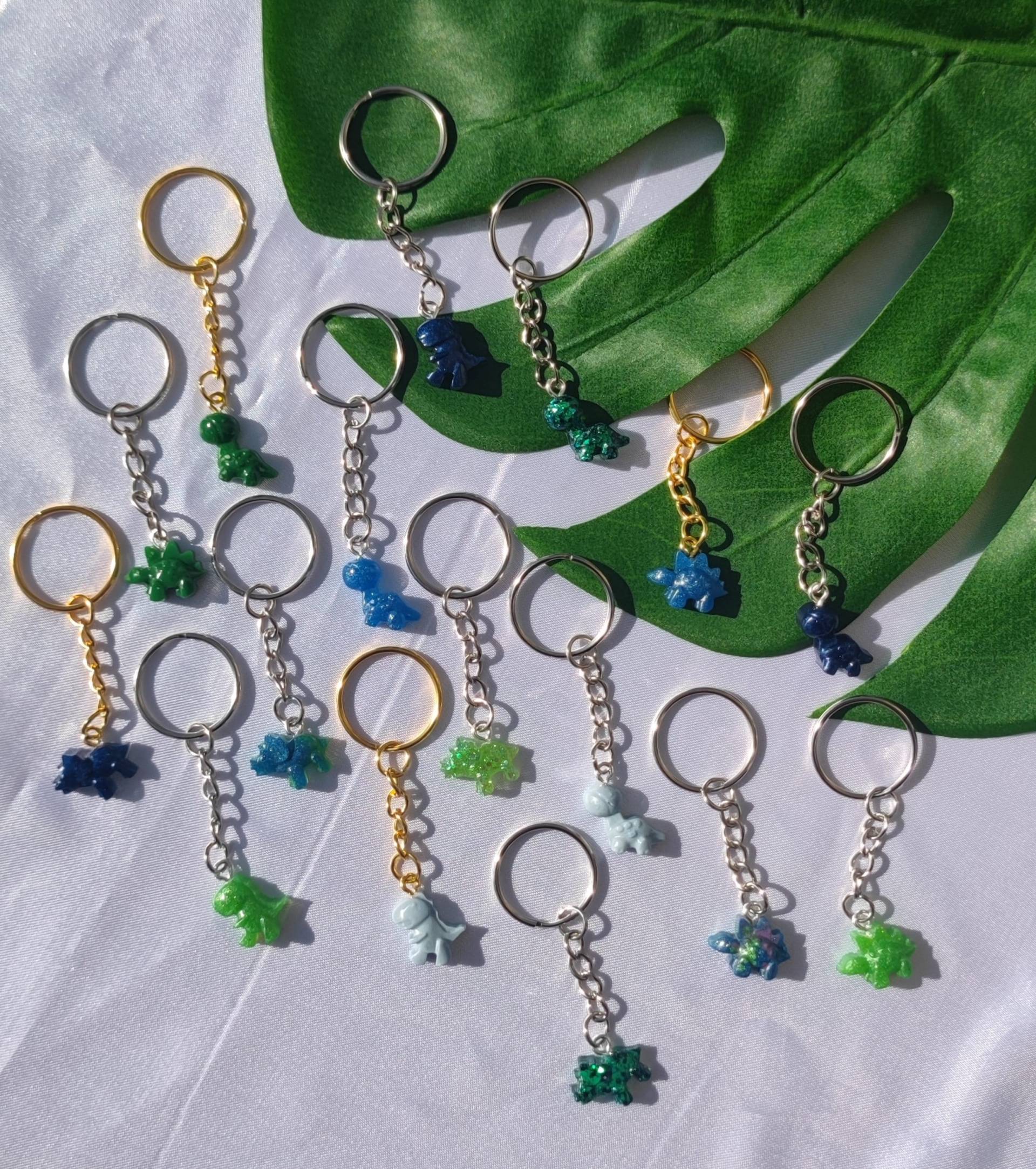 Dino/Keychain Resin Schlüsselanhänger von GoldLiebeResinArt