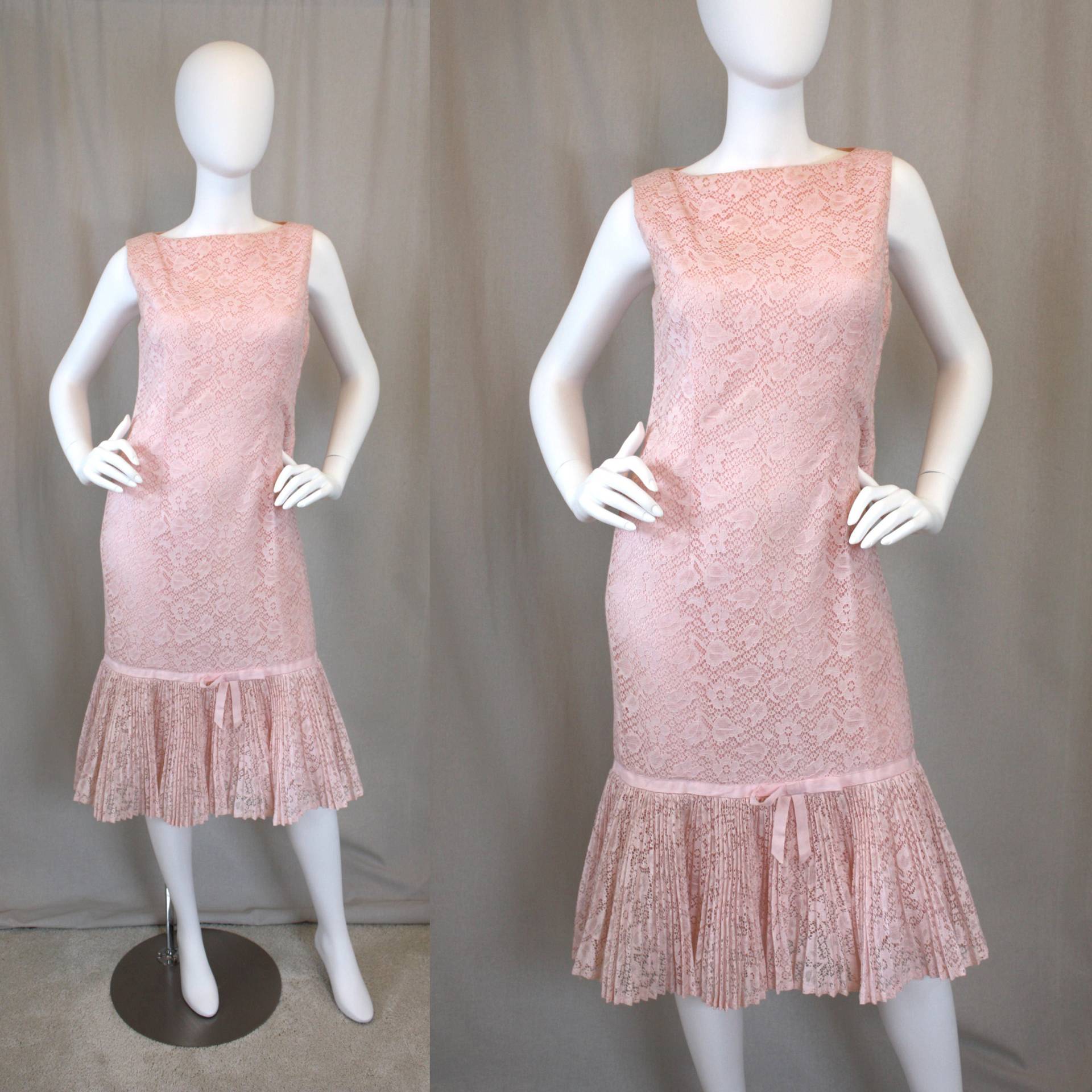 Vintage Pink Floral Spitze Jahrgang Wiggle Kleid | S Vintage Pink Floral Spitze Jahrgang Wiggle Kleid | S von GoldMoonVintage