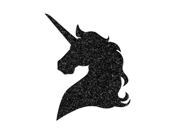 Glitter Einhorn Bügelbild Diy T-Shirt Transfer von GoldParrotCreations