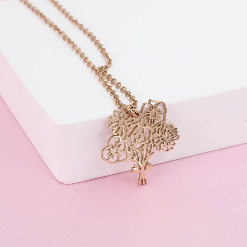 Birth Flowers Necklace, Custom Family Flower Necklaces, Personalized Multiple Bouquet Mothers Day Gift Birth Flowers Necklace, Custom Family Flower Necklaces, Personalized Multiple Bouquet Mothers Day Gift von GoldShineShop