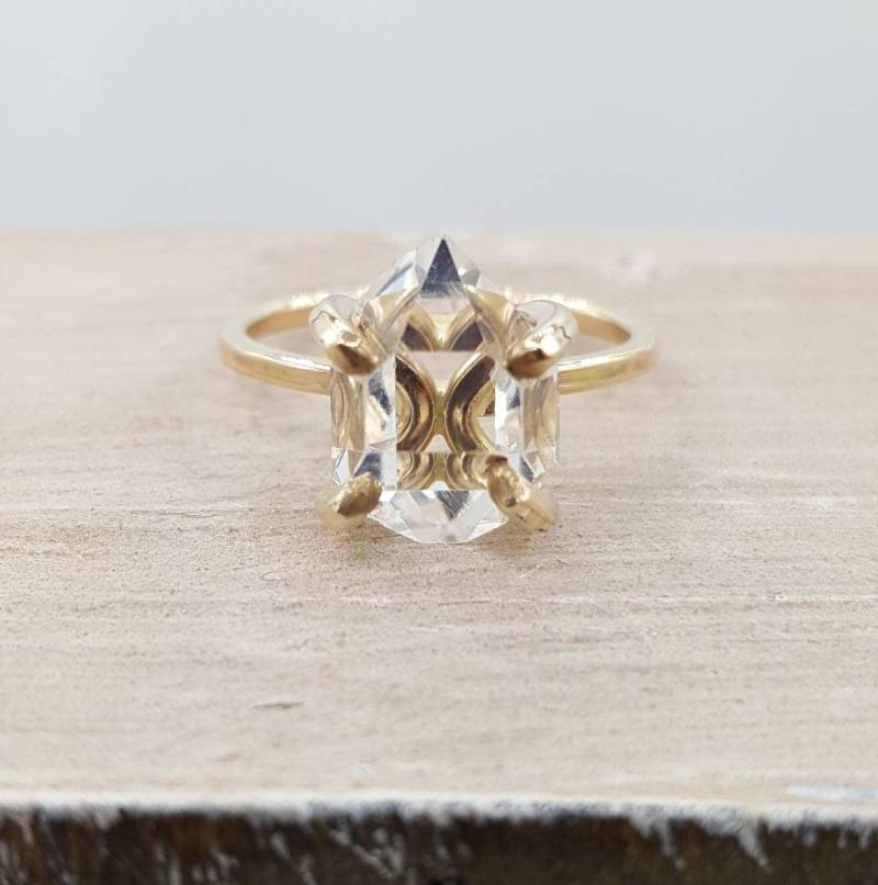 Herkimer Diamantring von GoldSilverAndGems