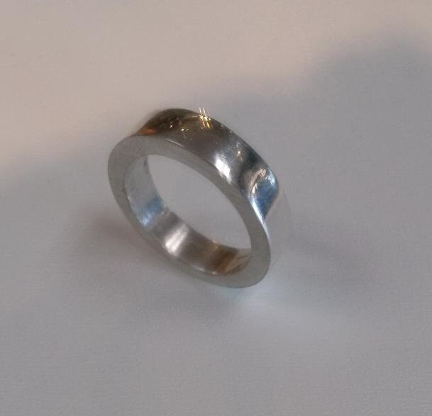 925 Sterling Silber, Hergestellt Auf Bestellung Von Handgeschmiedet Ring, Chunky Und Schwer, 5 X 2, 8 Mm von GoldSilvermetalworks