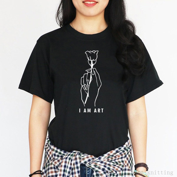 Ich Bin Kunst T-Shirt Rosen-Grafik-T-Shirt, Tumblr Grunge-stil von GoldTees