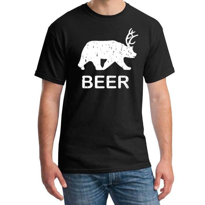 Lustiges Bierbär Hirsch T-Shirt Cooles von GoldTees
