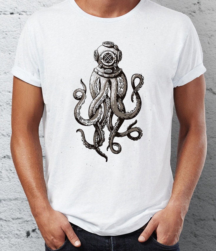 Oktopus Taucher T-Shirt Lustiges Meeresgeschöpf T-Shirt von GoldTees