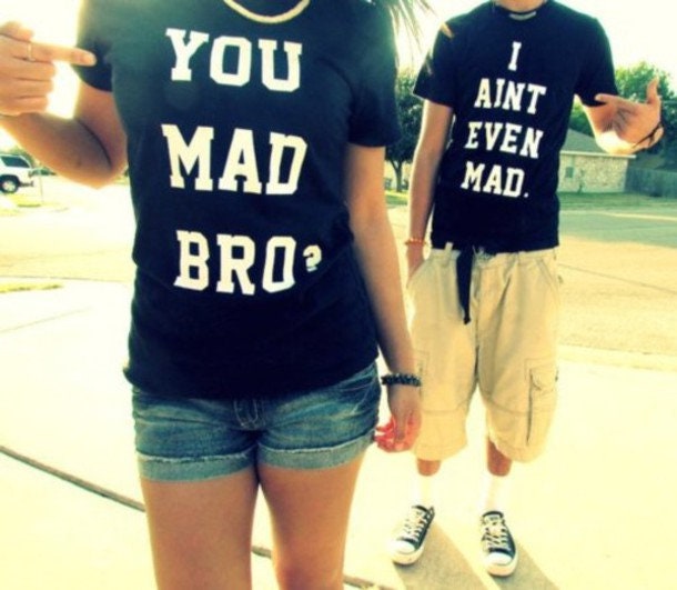 Paar T-Shirts You Mad Bro Cool Tees von GoldTees