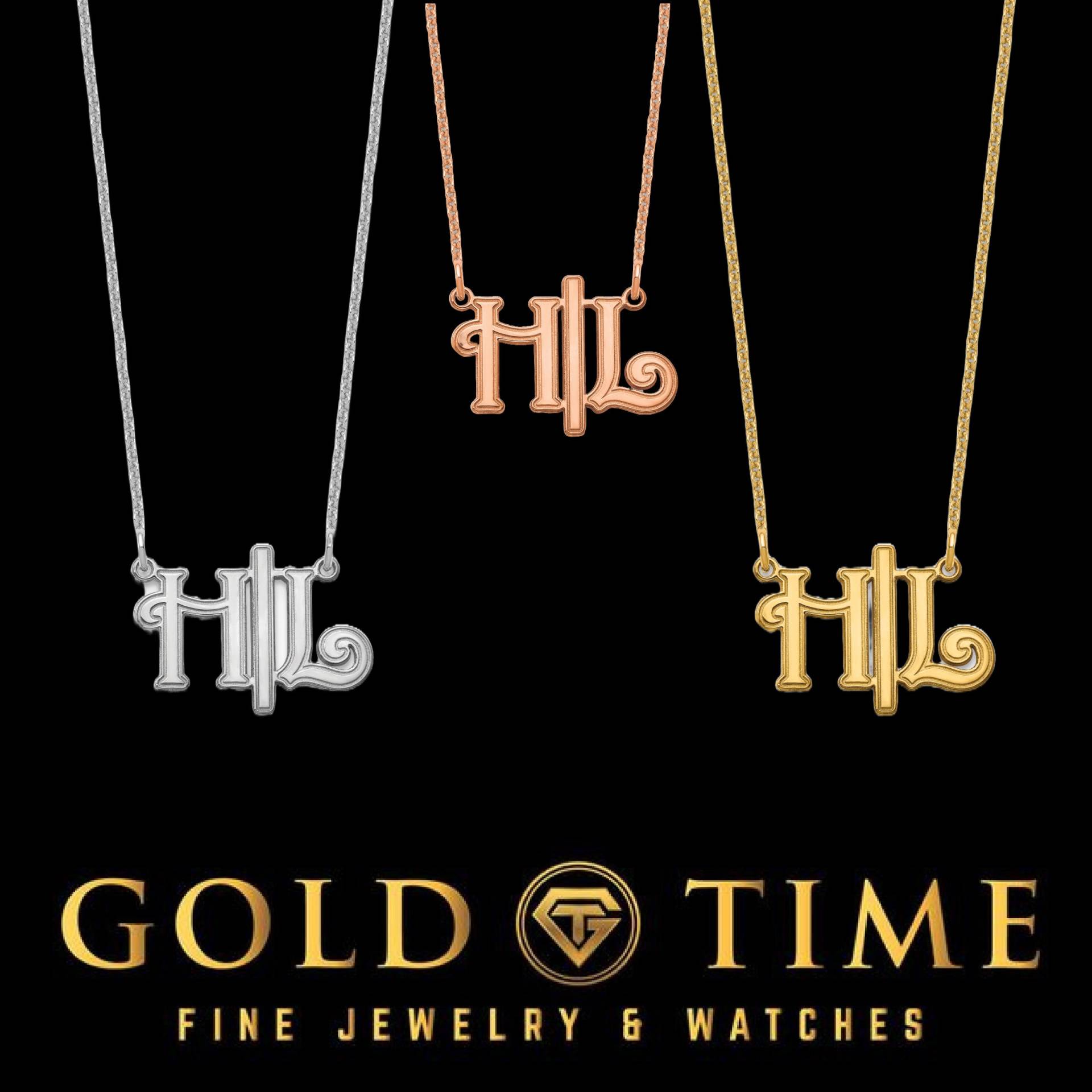Gelaserte Horizontale Personalisierte Skript-Anfangsplatte Mit 18-Zoll-Kette Gelaserte Horizontale Personalisierte Skript-Anfangsplatte Mit 18-Zoll-Kette von GoldTimeKilleen