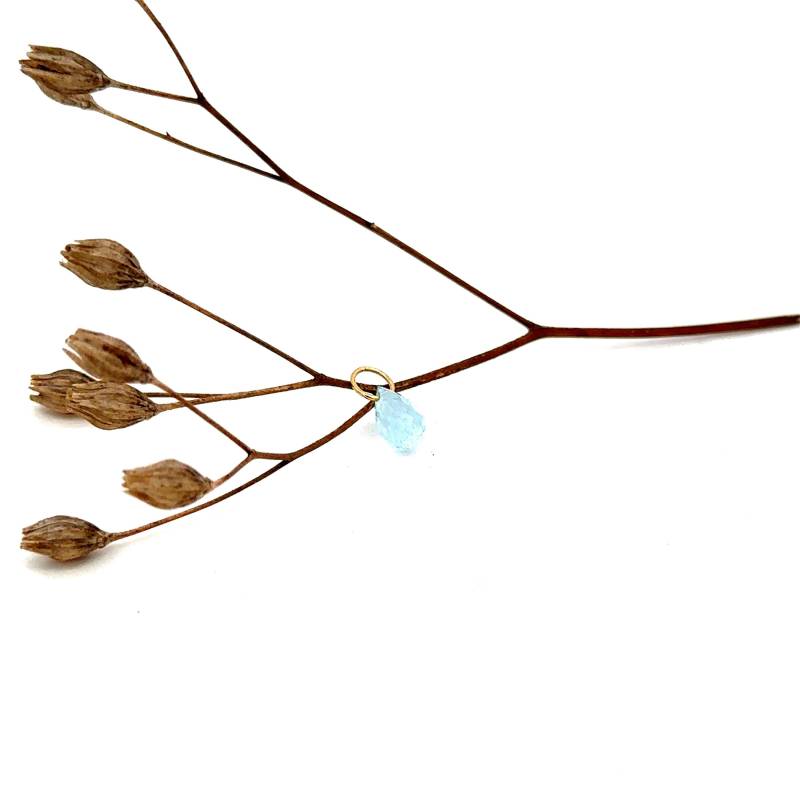 Anhänger Aquamarin Tropfen Mit 750 Gold von GoldTraum