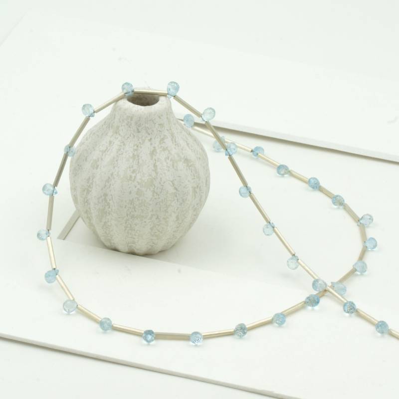 Aquamarin Colier Mit Silber von GoldTraum