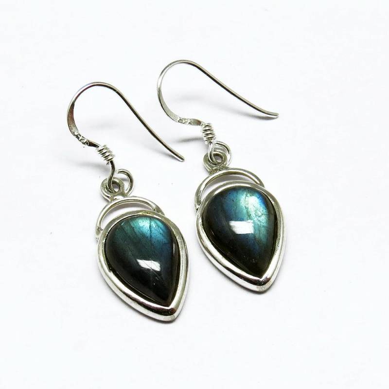 Damen Teardrop Labradorit Silber Ohrringe, Geschenk Ohrringe Für Sie, Tägliche Abnutzung von GoldTroveJewellery